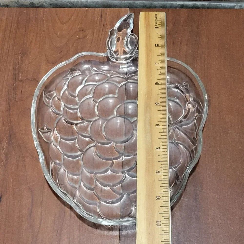 VTG Clear Glassware Snack Set 4 Four Plates Cups